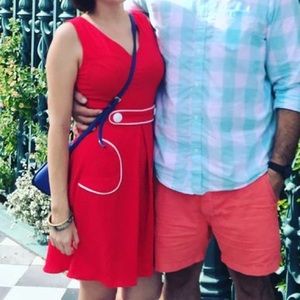 Red Mod Vintage Style Dress